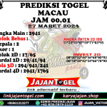 PREDIKSI TOGEL TOTOMACAU 4D P1 27 MARET 2024