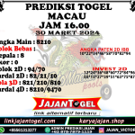 PREDIKSI TOGEL TOTOMACAU 4D P3 30 MARET 2024