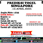 PREDIKSI SINGAPORE 15 APRIL 2024