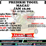 PREDIKSI TOGEL TOTOMACAU 4D P3 23 APRIL 2024