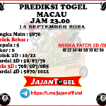 PREDIKSI TOGEL TOTOMACAU 4D P2 14 SEPTEMBER 2024