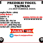 PREDIKSI TAIWAN 14 SEPTEMBER 2024