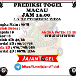 PREDIKSI TOGEL TOTOMACAU 4D P2 15 SEPTEMBER 2024