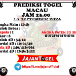 PREDIKSI TOGEL TOTOMACAU 4D P6 15 SEPTEMBER 2024