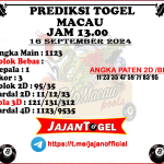 PREDIKSI TOGEL TOTOMACAU 4D P2 16 SEPTEMBER 2024